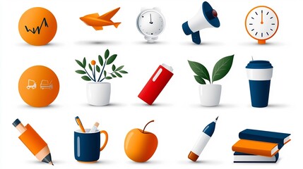 Poster - Detailed set of 15 professional line style icons showcasing various business workshop themes such as training teamwork and success  Useful graphic design elements for presentations infographics