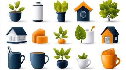 Aufkleber - Minimalist outline icons showcasing teamwork coaching and partnership goals for business planning strategy and growth themes