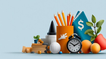 Poster - Collection of 15 clean and modern line style icons representing themes of workshops business growth coaching teamwork and strategic goals for web design mobile apps and business presentations