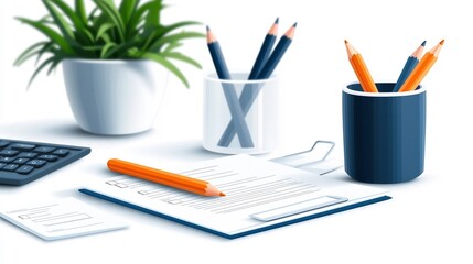 Aufkleber - Collection of Thin Line Icons Representing Various and Identity Document Signup Themes Such as Adding Personal Data Filling Out Forms and Creating Profiles on Paper with Pencils