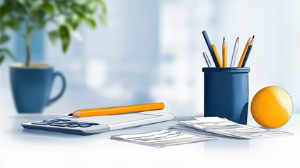 Leinwandbilder - Set of Streamlined Outline Icons Highlighting Various and Office Form Related Processes Such as Online Enrollment Document Submission and Receptionist Tasks