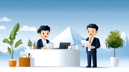 Poster - Comprehensive Icon Set Featuring Administrative Tasks Such as Data Entry Document Writing and Receptionist Services Presented in a Clean Editable Thin Line Format