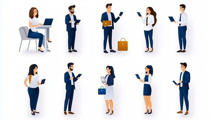Leinwandbilder - Seamless Team and Audience Engagement Illustrated in Minimalist Design  This set of 15 editable thin line icons captures the essence of group dynamics participation