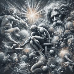 Aufkleber - chalk drawings rough dynamic chalk drawings capture the raw ener