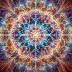 Poster - emotional fractals complex repeating patterns radiating outward