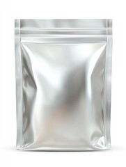 Wall Mural - Mockup of sachet bag with colorful foil ziplock.
