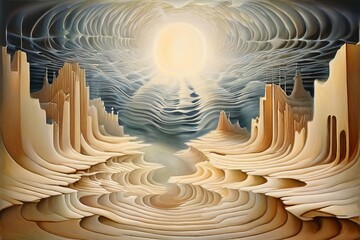 Poster - thoughts as waves of sound waves of sound radiating outward each