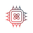 © pixel Btyess - quantum computing gradient icon with white background vector stock illustration