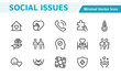 © artnazu - Social Issues Icon Set. Thought-provoking and impactful icons designed to raise awareness and promote engagement, perfect for enhancing campaigns, websites, and educational materials.