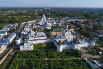 Wall Mural - Top view of the ancient Rostov Kremlin on a sunny July morning. Yaroslavl region, Golden Ring of Russia