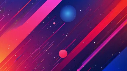 Wall Mural - abstract background with diagonal lines and colorful swirls