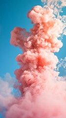 Poster - Pink smoke billowing out of a fire
