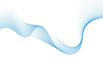 Poster - Abstract curvy and smooth blue lines layout banner design vector illustration.