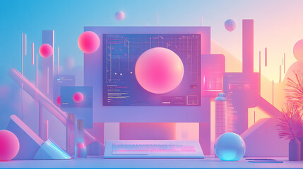Modern web design with a futuristic look.