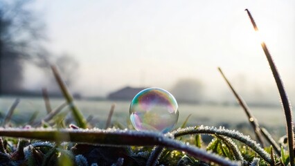 Sticker - bubbles in the field