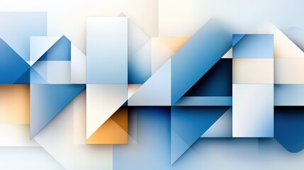 Aufkleber - A bold retro geometric design in solid blue, evoking a sense of vintage style with angular shapes and a vibrant blue hue.