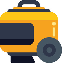 Poster - portable generator supplying electricity, essential equipment for camping, construction site, or pow