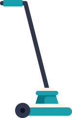 Poster - this vector illustration features a lawn mower cutting grass, perfect for projects related to lawn c