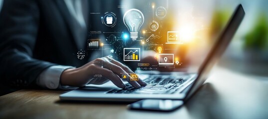Startup Innovation Technology Business Growth Creative Concepts Ideas Education Digital Strategy Success