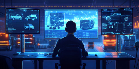 Poster - Cybersecurity Specialist Monitoring Vehicle Fleet 