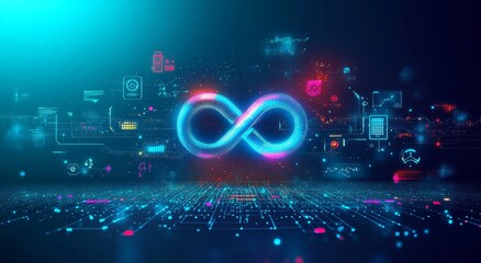 futuristic digital platform engineering design with automation and infrastructure