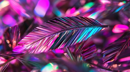 Poster - Close-Up of a Peacock Feather in Vibrant Colors