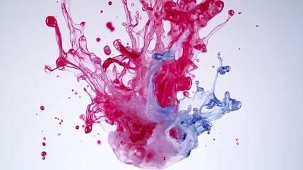 Poster - Abstract Splashes of Ink in Water