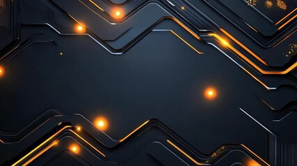 Abstract Digital Circuitry with Glowing Lines