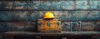 © SH Design - A yellow toolbox with a hard hat on top of it