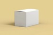 © Vlad - White Box Mock Up. Blank Cardboard Box for Business Presentation on Brown Background