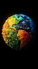 Poster - Colorful Planetary Globe Symbolizing Diversity and Unity