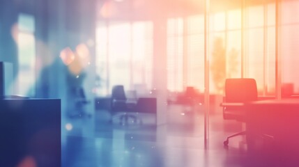 Poster - Modern office space corporate environment visual content urban setting bright perspective business efficiency