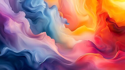 Poster - A dynamic flow of vibrant abstract patterns and colors emerging from a high-definition screen, creating a surreal and artistic digital experience