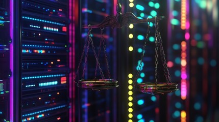 Poster - Digital justice balancing scales of law in a high-tech data center environment for legal innovation