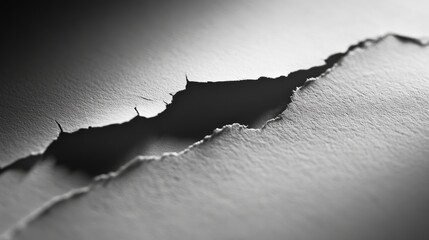 Poster - Torn paper texture close-up abstract art scene monochrome environment artistic perspective visuals for design inspiration