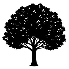 Wall Mural - silhouette of tree