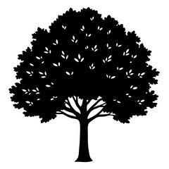 Wall Mural - silhouette of tree