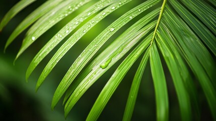 Aufkleber - A leaf with water droplets on it