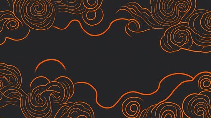Classical traditional Chinese black gold cloud texture illustration poster background
