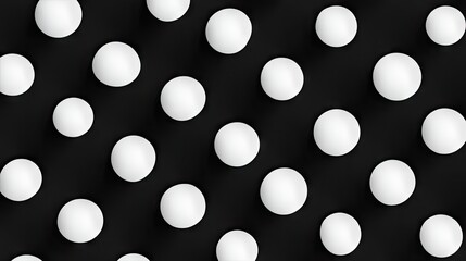 Aufkleber - an abstract arrangement of white spheres on a dark background, creating a visually striking contrast