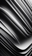 Leinwandbilder - Monochrome abstract design with flowing curved lines and smooth gradients creating depth