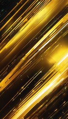 Poster - Dynamic golden streaks create a vibrant, abstract pattern with a sense of speed and energy