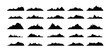 © Yanka - Mountain ridges peak silhouettes flat style isolated set. Rocky mountains peaks design various ranges outdoor nature landscape background design elements