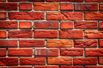 Wall Mural - Classic red brick wall texture close-up