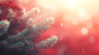 © Zz - Festive christmas fir tree branch with copy space vibrant background.