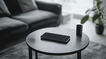 Poster - smartphones control home devices. it's a smart home concept where your phone commands everything.
