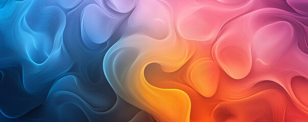 Poster - Colorful abstract background flowing smoothly with gradient colors