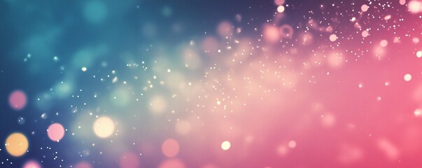 Poster - Abstract festive pink and blue glitter background with sparkling lights