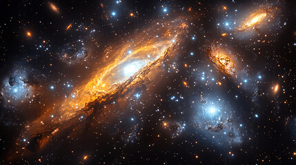 exploration of distant galaxies showcasing vibrant colors and intricate details in the cosmos at the