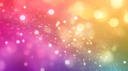 Poster - Glitter and bokeh lights creating colorful festive background